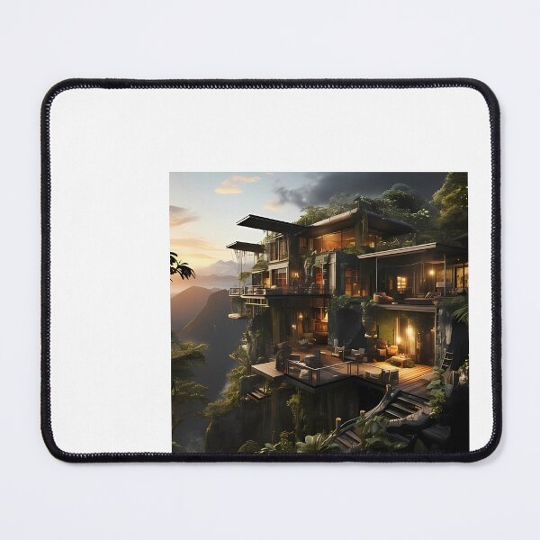 Item preview, a house built into the side of a cliff designed and sold by Dark Fantasy Store.