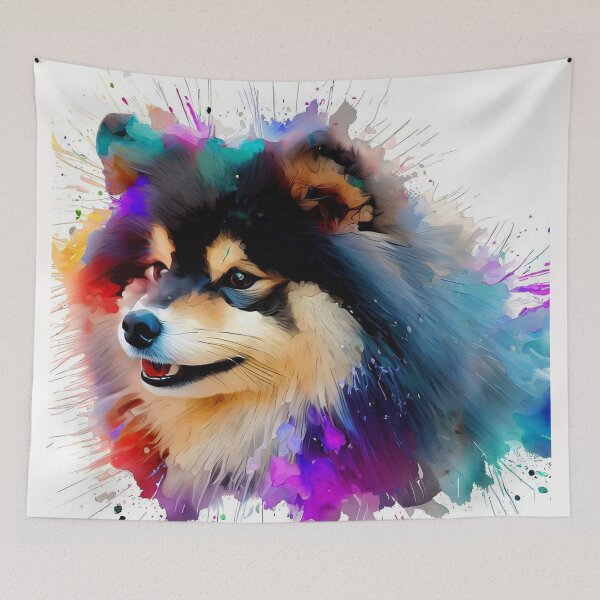 Item preview, Finnish Lapphund Splash Art designed and sold by The Digital Compass.