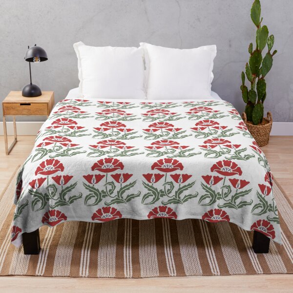 Item preview, Art Nouveau red poppy designed and sold by JoniandCo.
