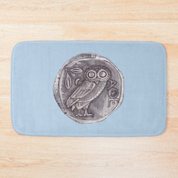Item preview, ATHENIAN OWL TETRADRACHM, ANCIENT GREEK-light blue designed and sold by BEATRIZ ABAITUA.
