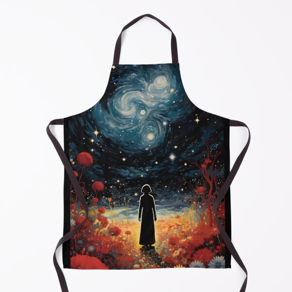 Item preview, Fairy Space Landscape of Flower Meadow and Dreaming Girl Against the Starry Sky with Moon designed and sold by Je-we.