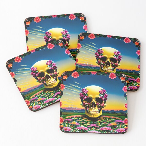 Item preview, Trippy Dreams - Death Blooms Psychedelic Skull Art 40 designed and sold by Benito Del Ray.