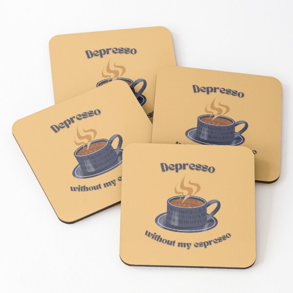 Artikelvorschau, Depresso ohne meinen Espressokaffee entworfen und verkauft von Wordsmith-Wear.