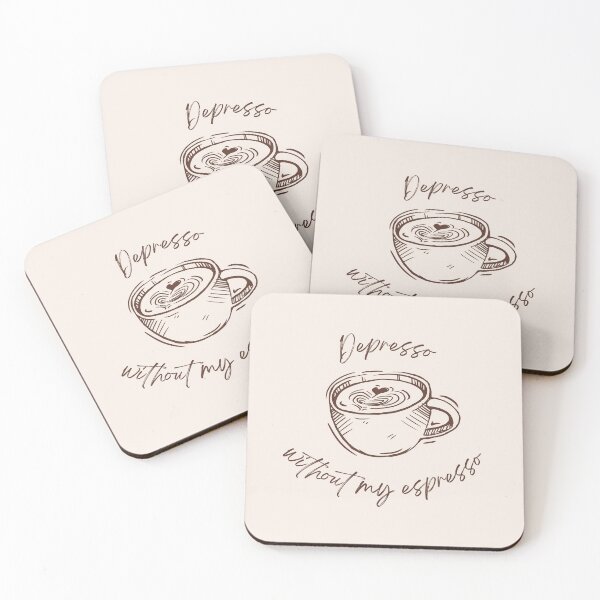 Artikelvorschau, Depresso ohne meinen Espressokaffee entworfen und verkauft von Wordsmith-Wear.