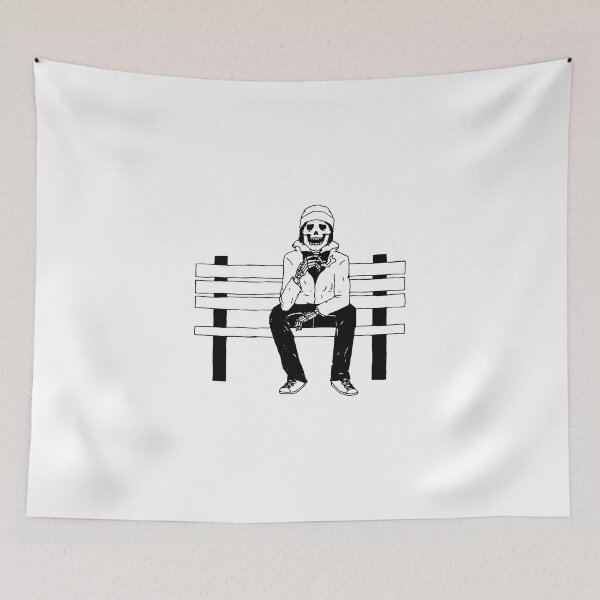 Item preview, Skeleton on a park bench, captionless designed and sold by kougan.