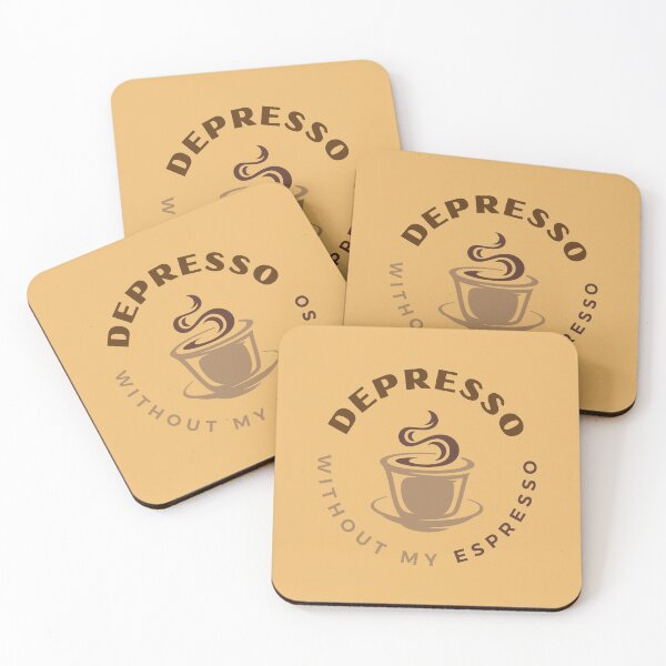 Artikelvorschau, Depresso ohne meinen Espressokaffee entworfen und verkauft von Wordsmith-Wear.