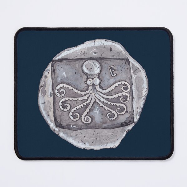 Item preview, ERETRIA TETRADRACHM EUBOEA ISLAND, ANCIENT GREEK-navy blue designed and sold by BEATRIZ ABAITUA.