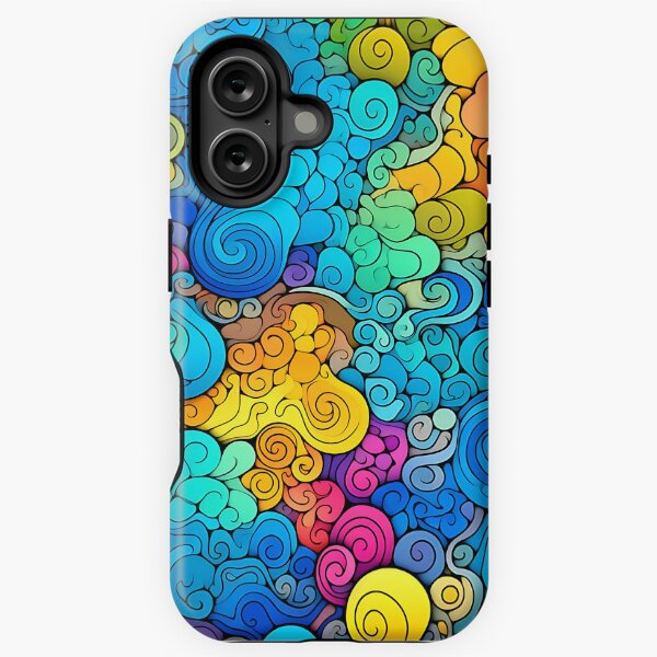 Item preview, Swirling Dreams: Abstract colors on a blue canvas designed and sold by ArrangedDesigns.