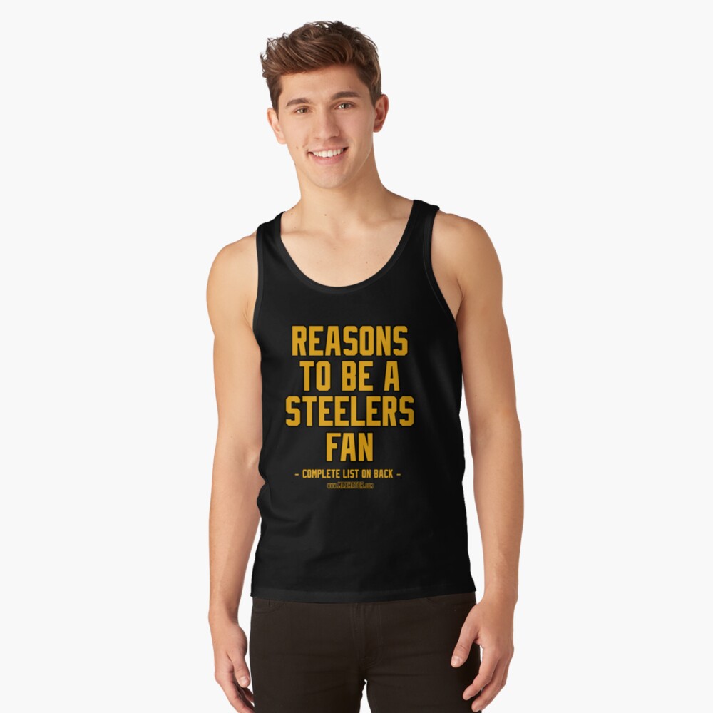 No Reasons To Be a Pittsburgh Steelers Fan, Steelers Suck, Funny Gag Gift  Sleeveless Top for Sale by maxhater