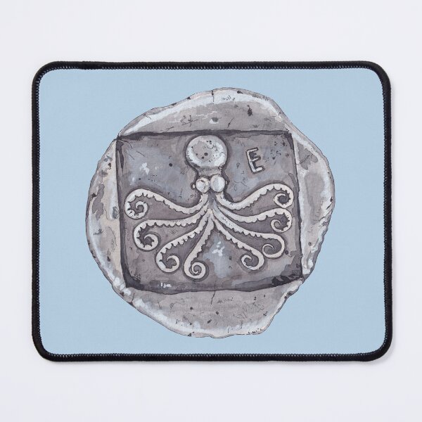 Item preview, ERETRIA TETRADRACHM EUBOEA ISLAND, ANCIENT GREEK-light blue designed and sold by BEATRIZ ABAITUA.