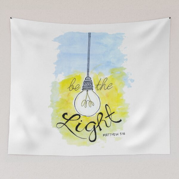 Item preview, Be The Ligh Matthew bible Verse Christian Art Design designed and sold by HighArtDesigns.