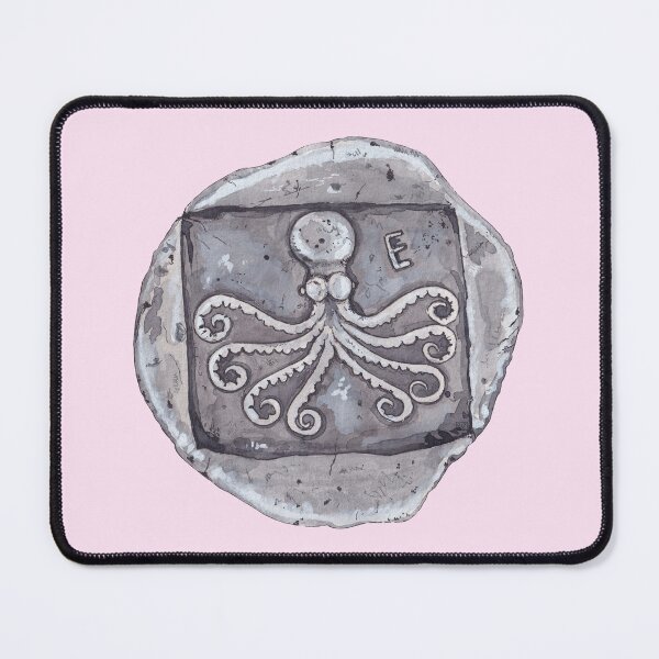 Item preview, ERETRIA TETRADRACHM EUBOEA ISLAND, ANCIENT GREEK-white and light pink designed and sold by BEATRIZ ABAITUA.