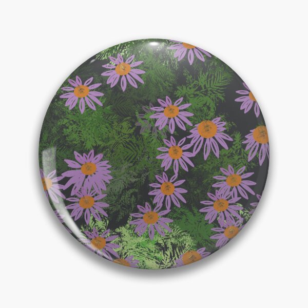 Item preview, Purple Chrysanthemum Blossom - Floral Pattern on Green Foliage  designed and sold by Yolanda Designs.
