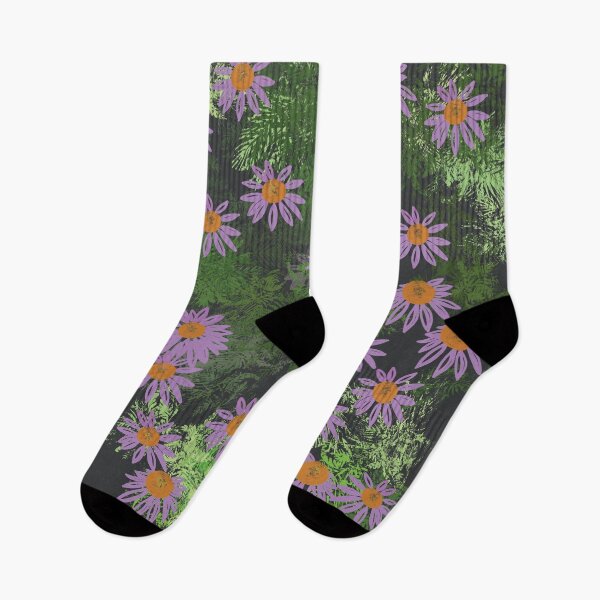 Item preview, Purple Chrysanthemum Blossom - Floral Pattern on Green Foliage  designed and sold by Yolanda Designs.