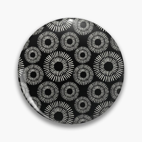 Item preview, Circle in Lines Boho Pattern Abstract Circle in Black and Ivory Colour designed and sold by BONBcreative.