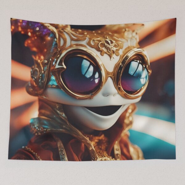 Item preview, Masked figure with big eyes designed and sold by Girih.