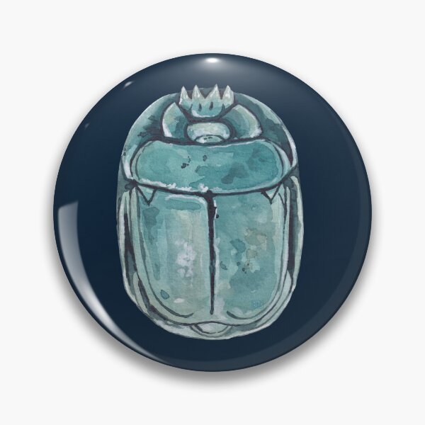 Item preview, SCARAB BEATLE, EGYPTIAN AMULET-navy blue designed and sold by BEATRIZ ABAITUA.