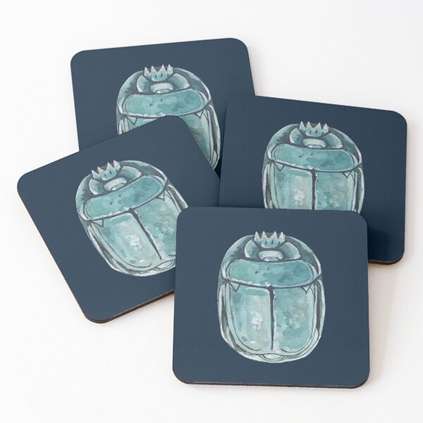 Item preview, SCARAB BEATLE, EGYPTIAN AMULET-navy blue designed and sold by BEATRIZ ABAITUA.