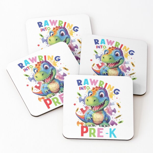Item preview, Back to School Rawring Into Pre_K - Cute Happy T-Rex Dinosaur designed and sold by aylastyle.
