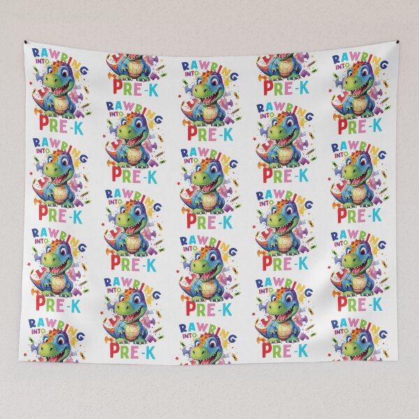 Item preview, Back to School Rawring Into Pre_K - Cute Happy T-Rex Dinosaur designed and sold by aylastyle.