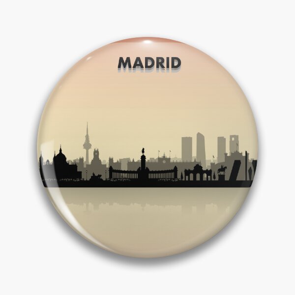 Item preview, Madrid, Spain Skyline w/Reflected Silhouette designed and sold by we-rove.