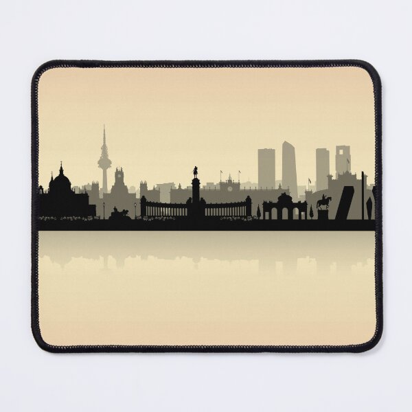 Item preview, Madrid, Spain Skyline w/Reflected Silhouette designed and sold by we-rove.