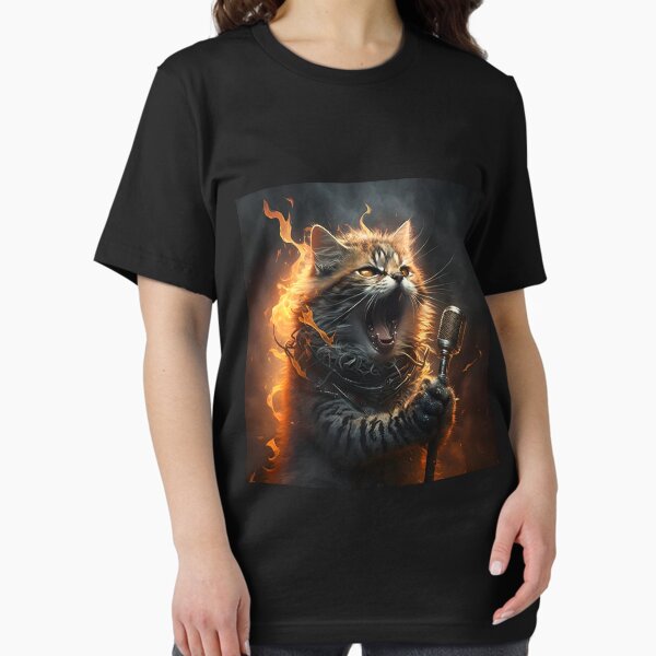 Item preview, HEAVY METAL Band Singing Cat (no caption) designed and sold by Justpurrs.