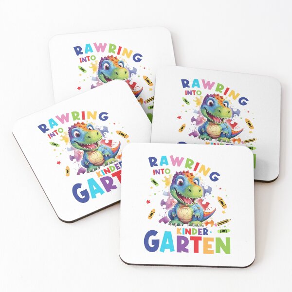 Item preview, Back to School Rawring Into Kindergarten- Cute Happy T-Rex Dinosaur designed and sold by aylastyle.