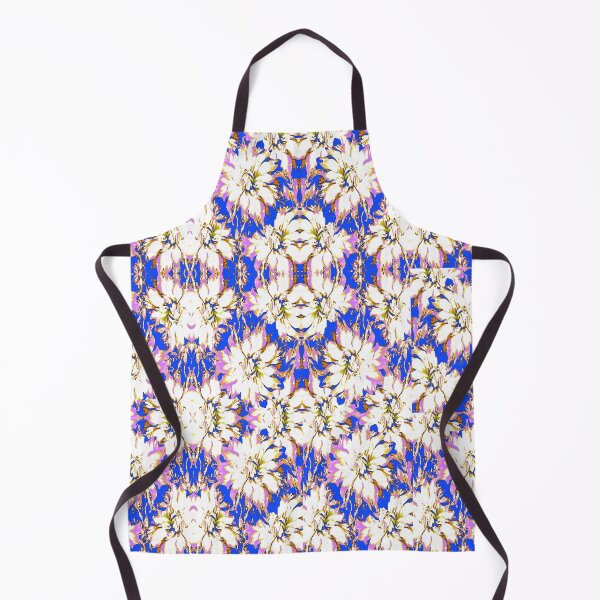 Item preview, ABSTRACT WHITE FLORAL PATTERN BLUE ART designed and sold by sharlesart.