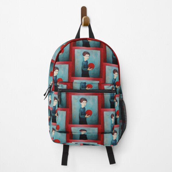 Item preview, Young Girl w Red Ball on Blue designed and sold by YoPedro.