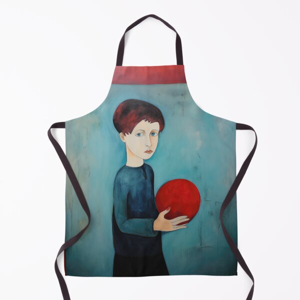 Item preview, Young Girl w Red Ball on Blue designed and sold by YoPedro.