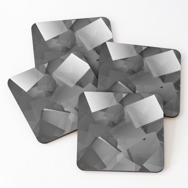 Item preview, Large Grey Tiles Mosaic Pattern Chaos Squares designed and sold by jenmountainen.