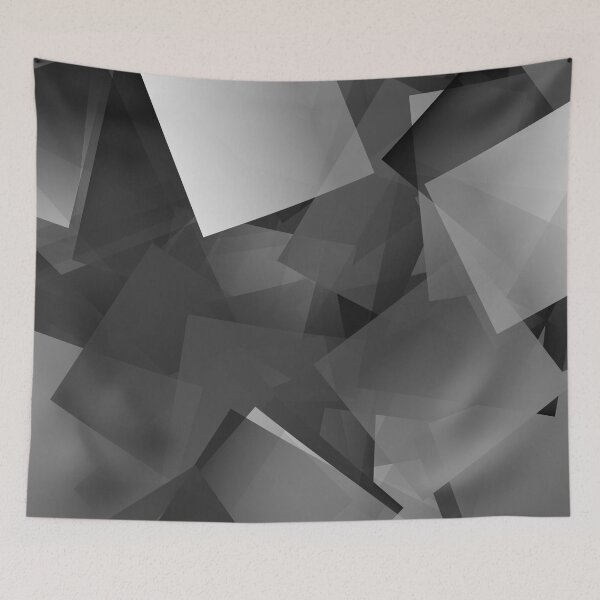 Item preview, Large Grey Tiles Mosaic Pattern Chaos Squares designed and sold by jenmountainen.