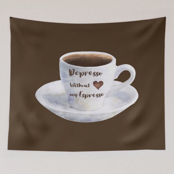 Item preview, Depresso Without My Espresso Coffee designed and sold by Wordsmith-Wear.