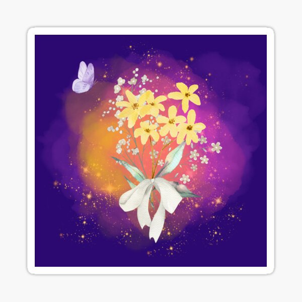 Pixie Dust & Fairy Flowers Sticker