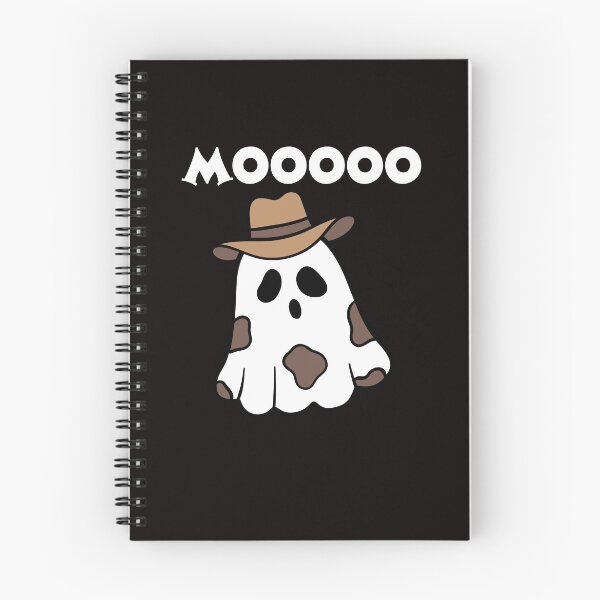 Item preview, Haunted Moooo Cow Flower Moo Halloween Cowboy Ghost designed and sold by MagicSD Designs.