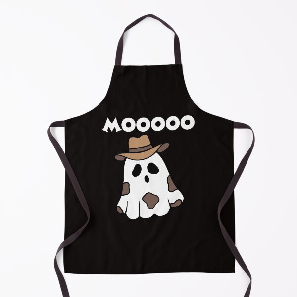 Item preview, Haunted Moooo Cow Flower Moo Halloween Cowboy Ghost designed and sold by MagicSD Designs.