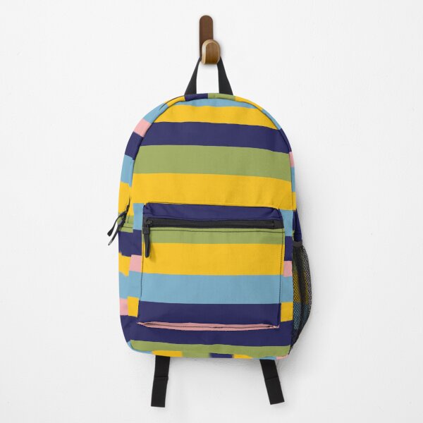 Item preview, Vibrant Coastal Spectrum: Navy, Bright Yellow, and Green Striped Pattern designed and sold by ara-designs.