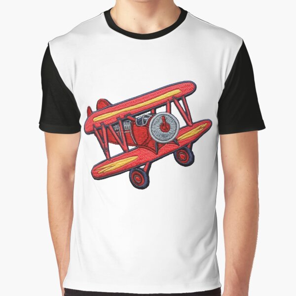 Vista previa del artículo con la obra «Avión bordado, Avión fumigador, Parche de piloto», diseñado y vendido por SculpterioShop.