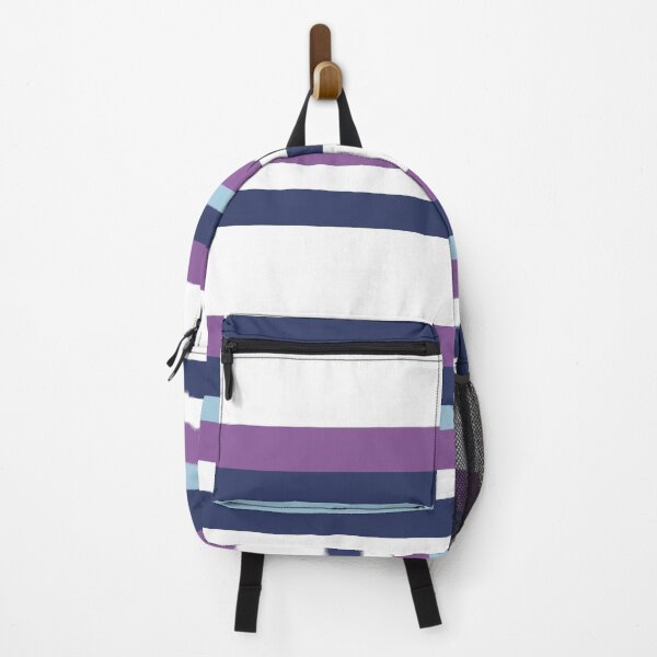 Item preview, Regal Nightfall Harmony: Purple, Navy Blue, and White Striped Pattern designed and sold by ara-designs.