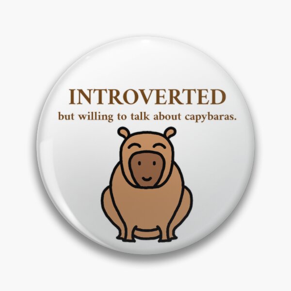Item preview, INTROVERTED but willing to talk about capybaras designed and sold by Capy-Designs.