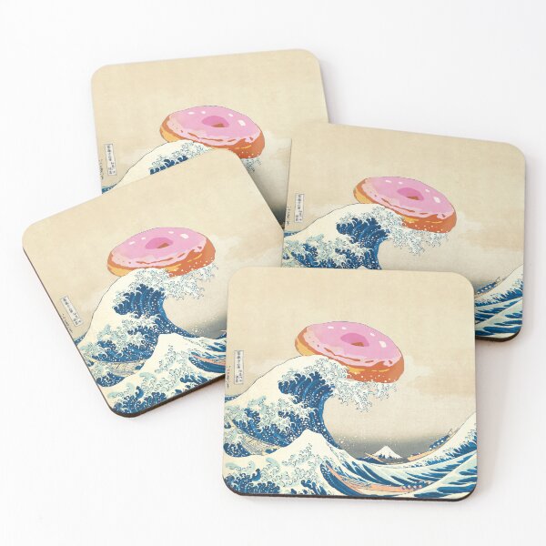 Item preview, Donut lovers version of "The Great Wave off Kanagawa" by Hokusai. designed and sold by Luggnagg.