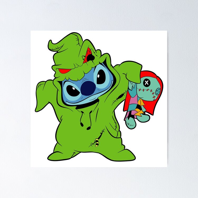 Stitch as oogie boogie Sticker