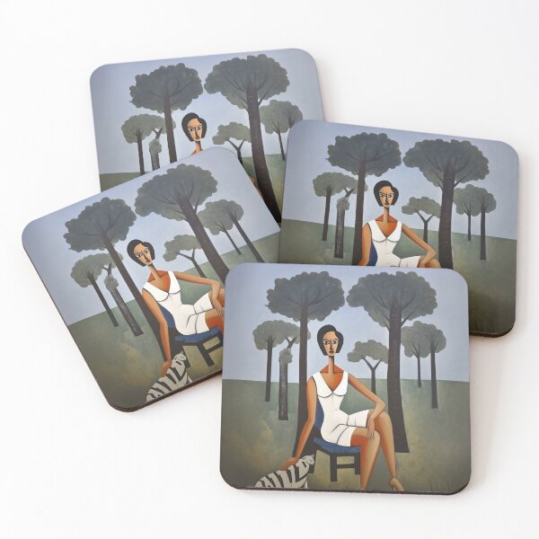 Item preview, Portrait of Cat and Woman on the Savannah designed and sold by YoPedro.