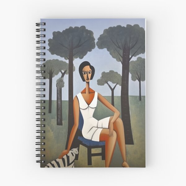 Item preview, Portrait of Cat and Woman on the Savannah designed and sold by YoPedro.