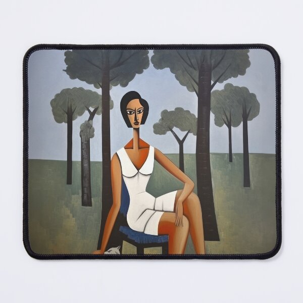 Item preview, Portrait of Cat and Woman on the Savannah designed and sold by YoPedro.
