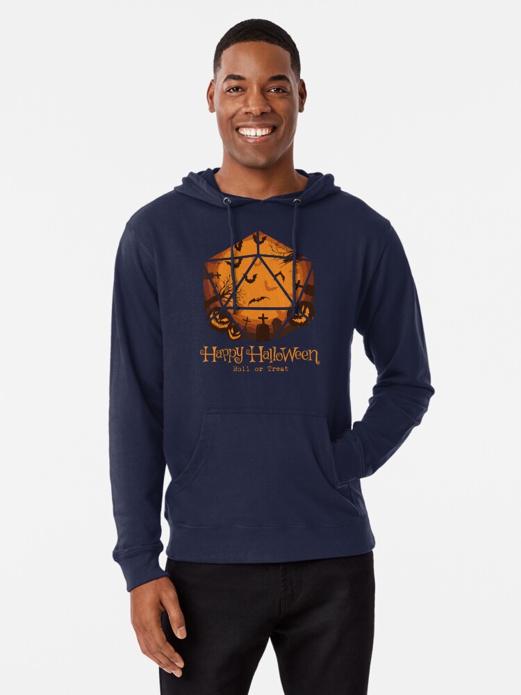 D20 Happy Halloween - Roll or Treat - RPG Dice | Lightweight Hoodie