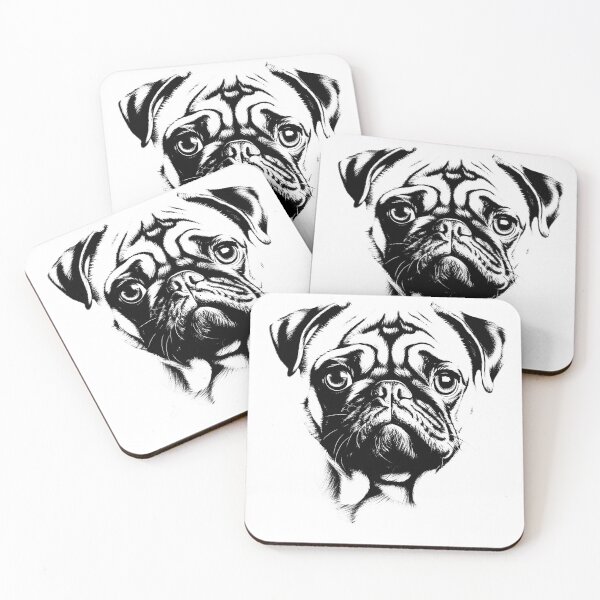 Item preview, Pug T-shirt Art Sticker designed and sold by allthis.
