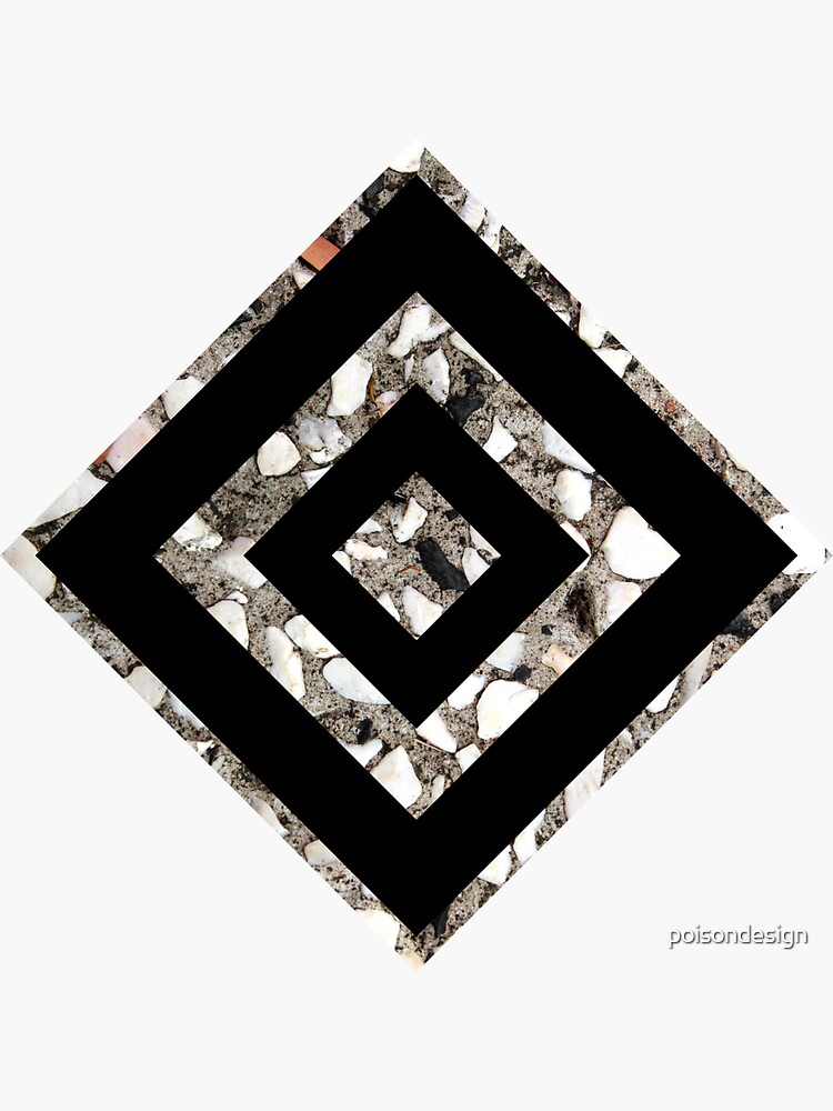 "Geometric Black Diamond" Sticker by poisondesign Redbubble