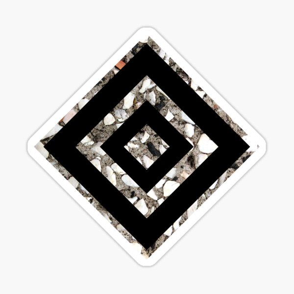 "Geometric Black Diamond" Sticker by poisondesign Redbubble